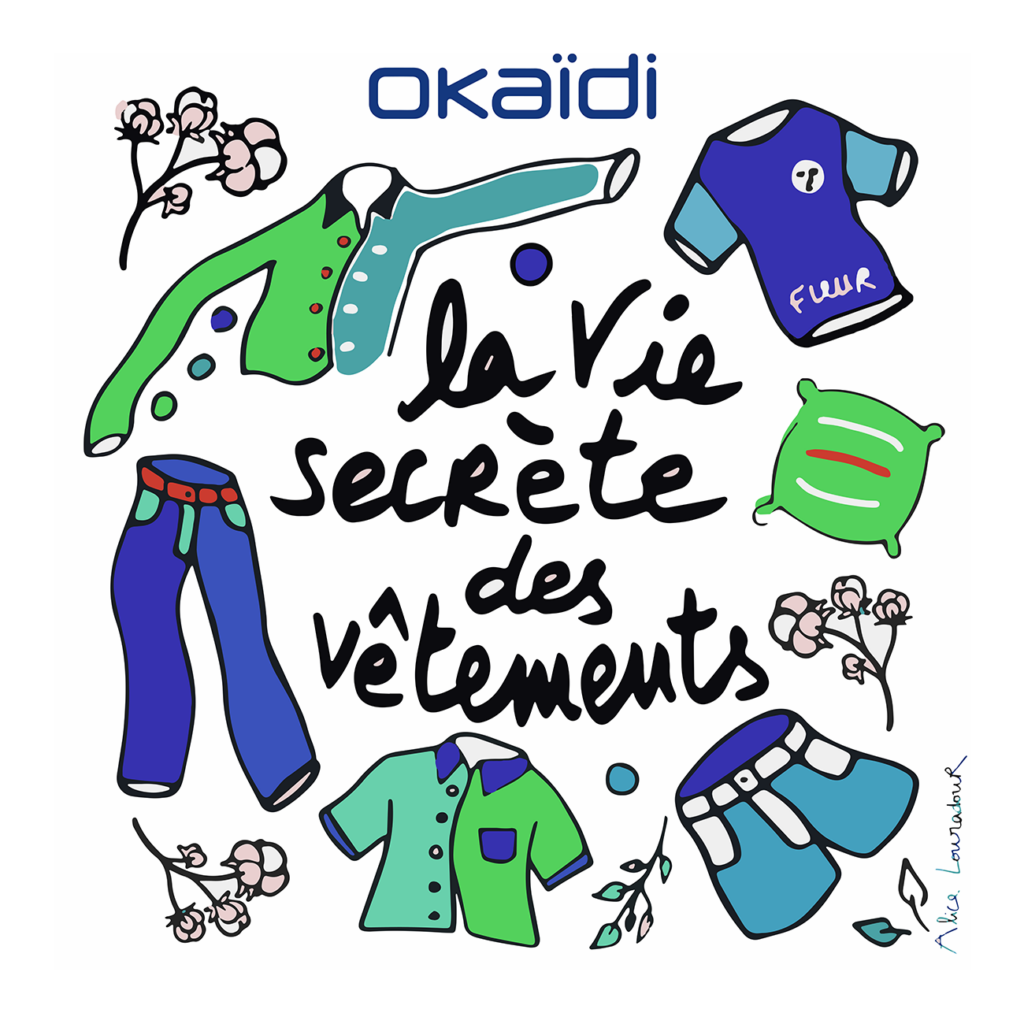 Jaquette podcast Okaïdi La vie secrète des vêtements
podcasts pour enfants