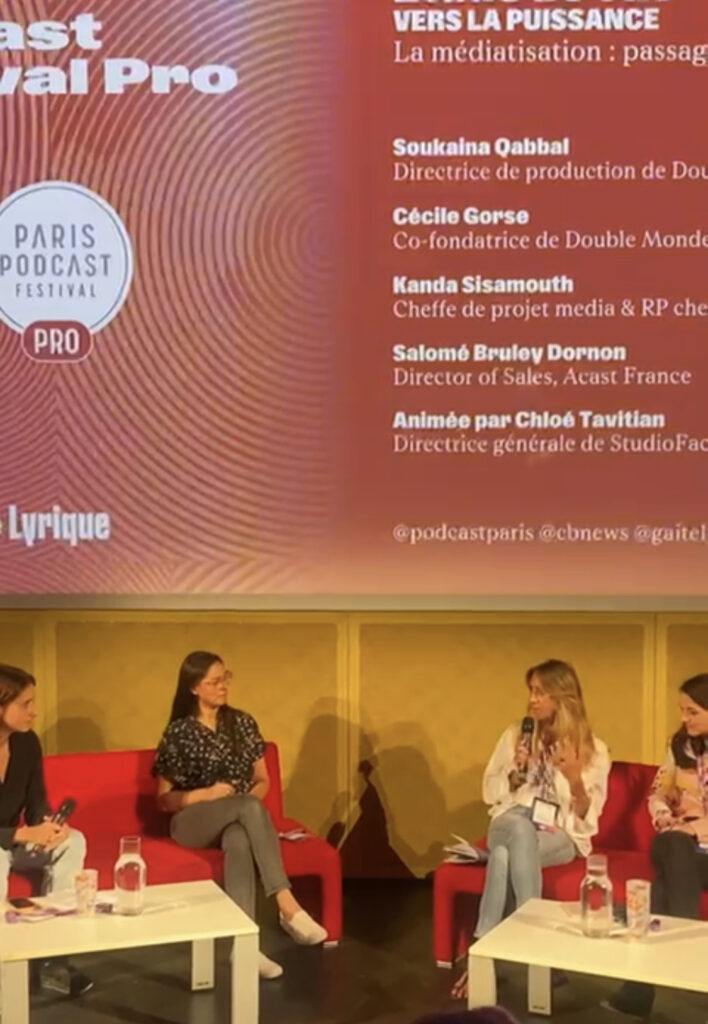 Conférence sur la médiatisation au Paris Podcast Festival