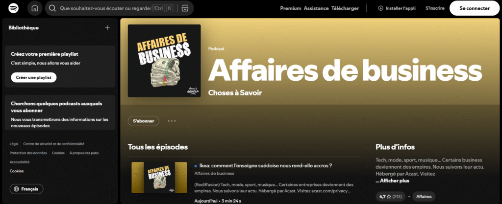 Podcast business : Affaire de business
