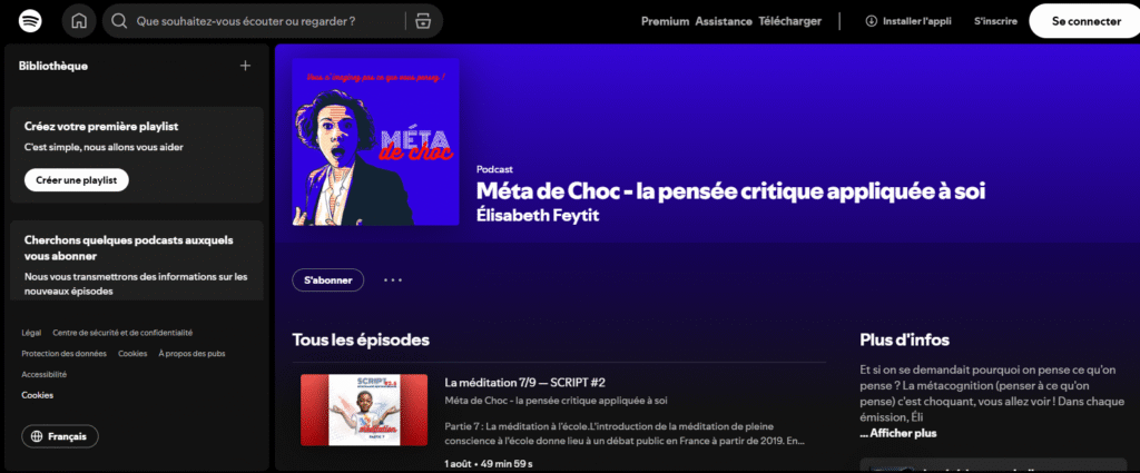 Meilleur podcast philosophie : Méta et choc