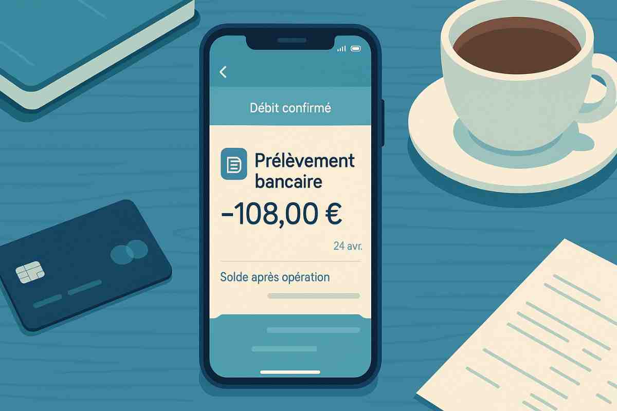 Prélèvement bancaire 108 euros : d’où vient ce débit ?