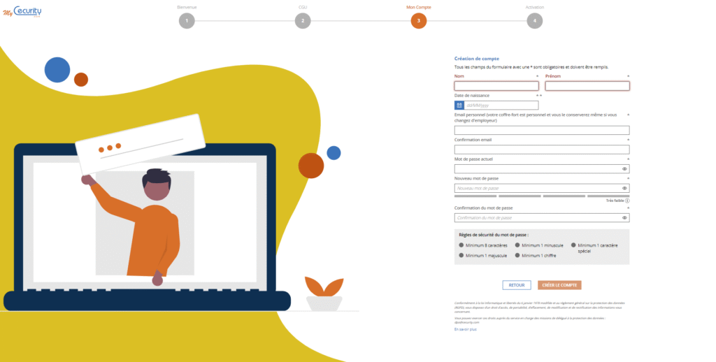 Comment créer un compte et se connecter à MyCecurity