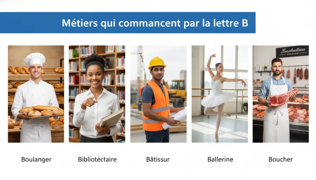 métiers qui commencent par la lettre B