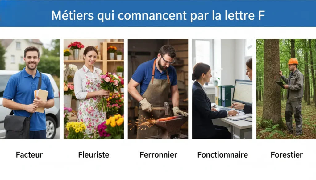métiers qui commencent par la lettre F