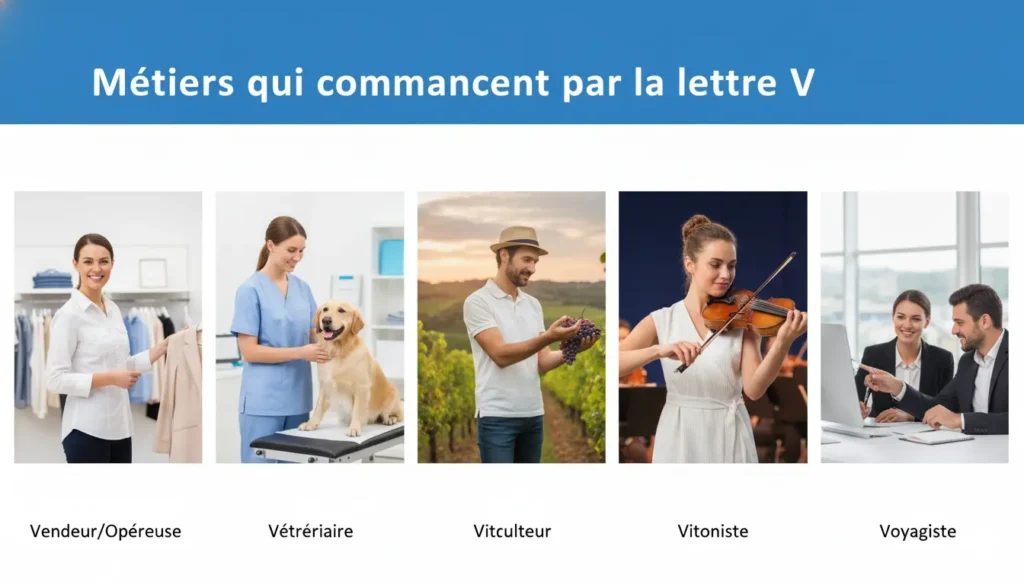 métiers qui commencent par la lettre V