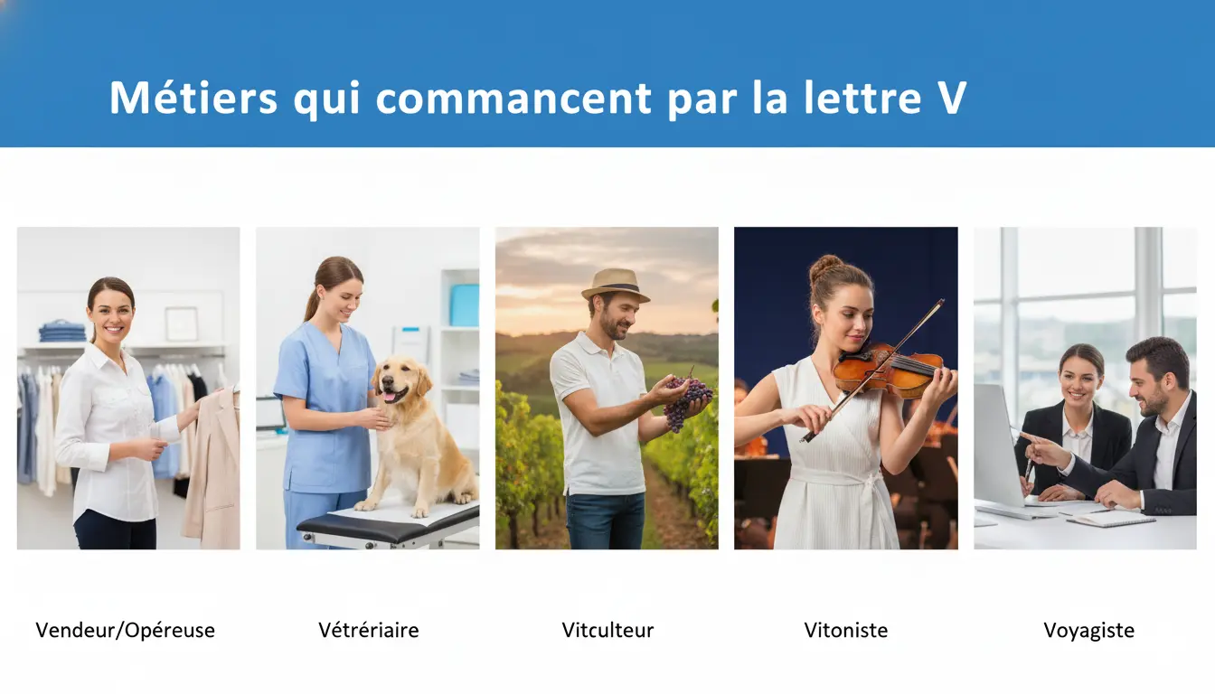 Quels sont les métiers qui commencent par la lettre V ?