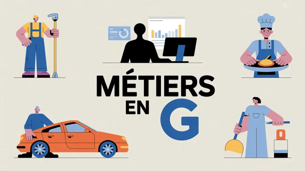 métiers qui débutent par la lettre G à connaître