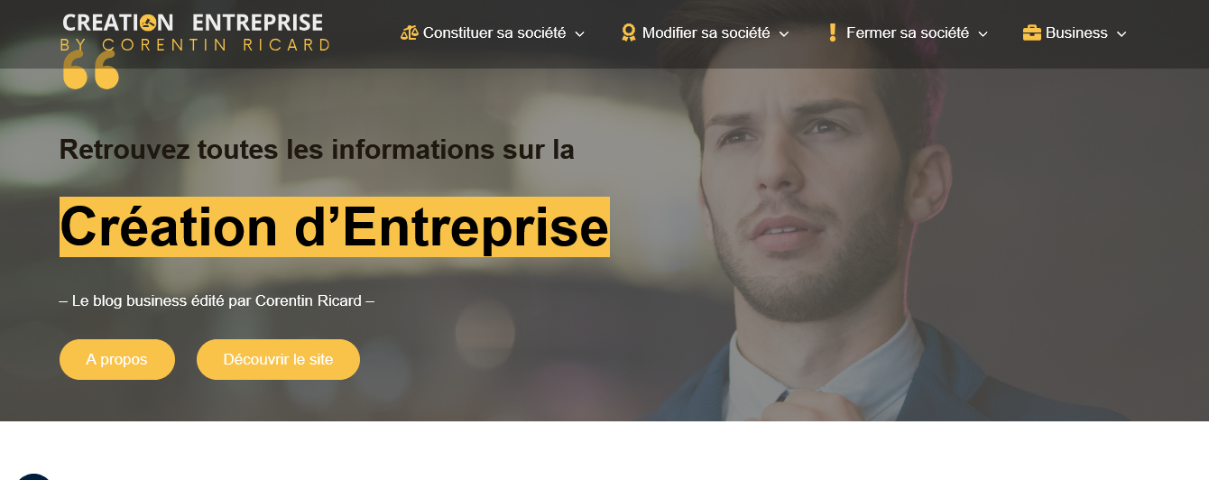 Que propose le site creation-entreprise-france.com et à qui s’adresse-t-il ?