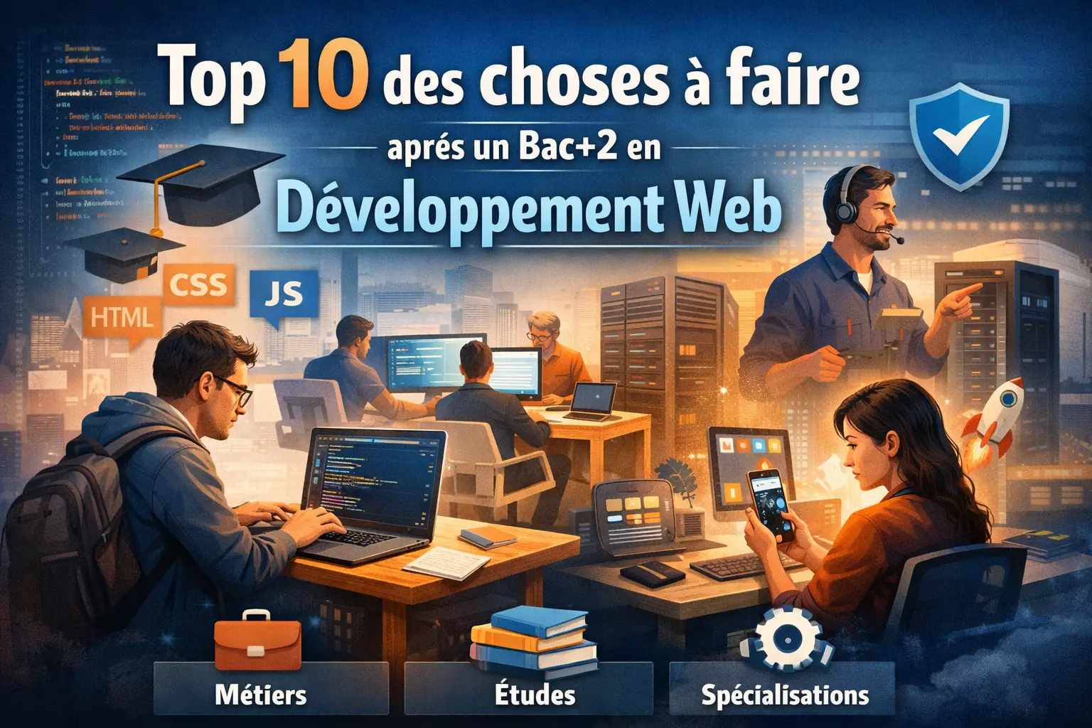 Top 10 des choses à faire après un bac+2 en développement web