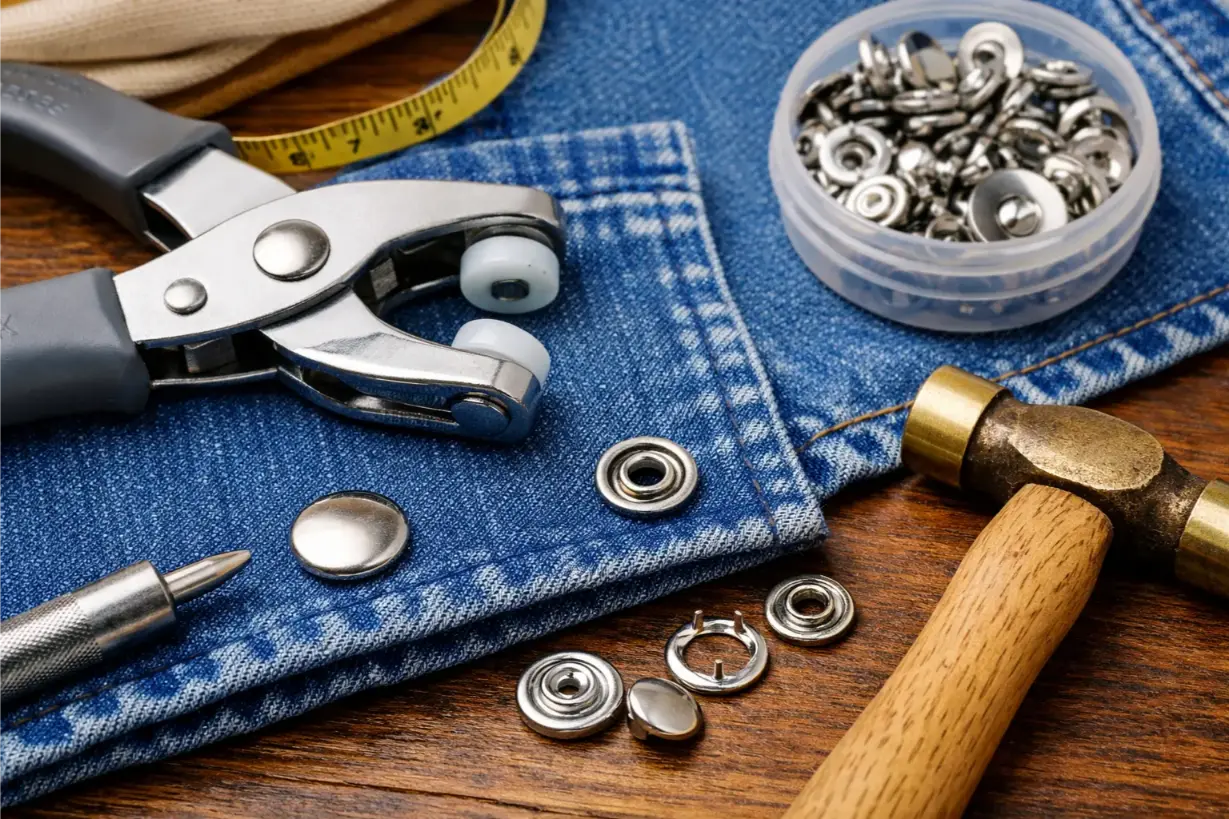 Comment mettre un bouton pression sur un vêtement ou un tissu ?