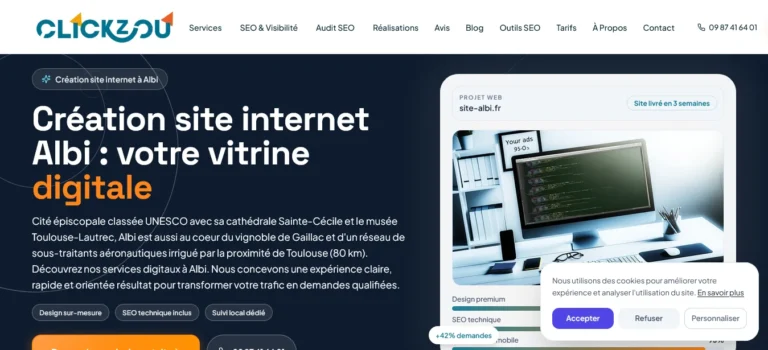Agence web à Albi, pourquoi Clickzou revient souvent dans les recherches
