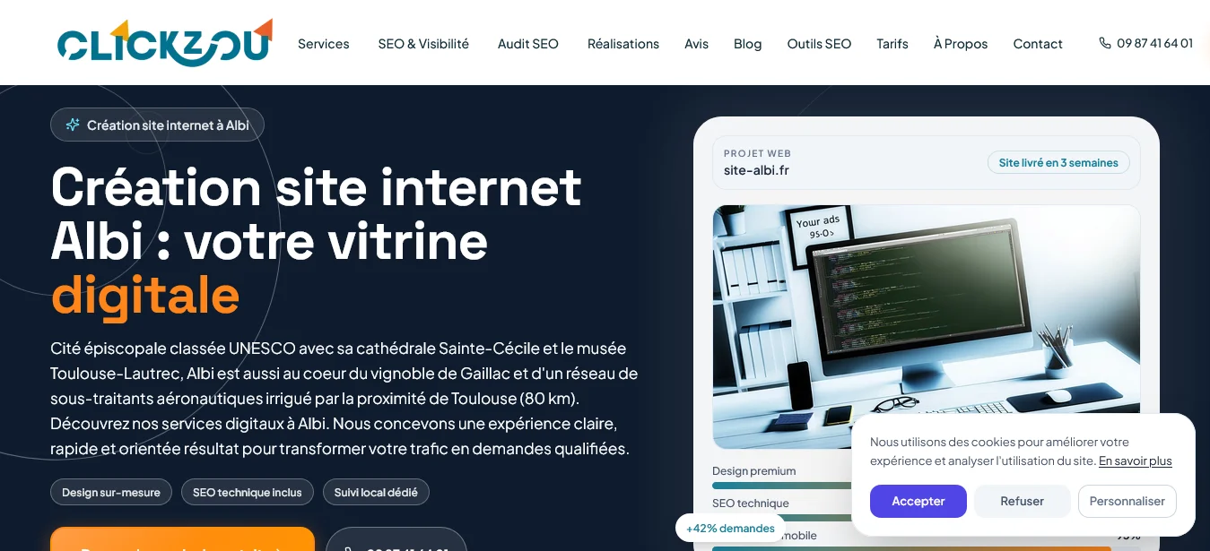 Agence web à Albi, pourquoi Clickzou revient souvent dans les recherches