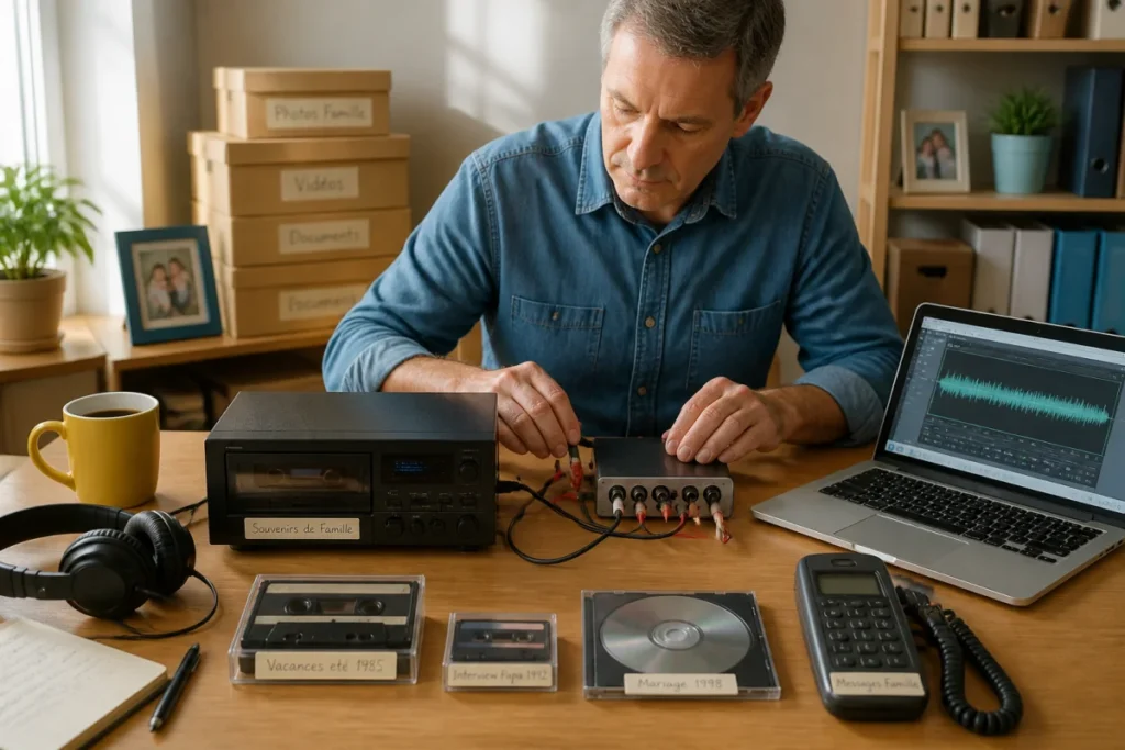 Numérisation de cassettes et supports audio familiaux pour protéger durablement ses souvenirs de famille