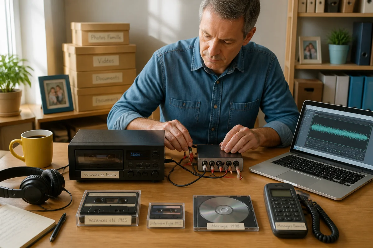 Numérisation de cassettes et supports audio familiaux pour protéger durablement ses souvenirs de famille
